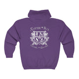 Super-Fly White Logo Hoodie Unisex Heavy Blend™ Full Zip Hooded Sweatshirt