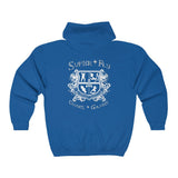 Super-Fly White Logo Hoodie Unisex Heavy Blend™ Full Zip Hooded Sweatshirt