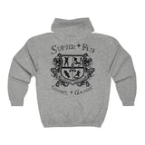 Super-Fly Black Logo Hoodie Unisex Heavy Blend™ Full Zip Hooded Sweatshirt